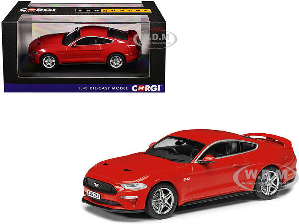 Ford Mustang Mk6 GT Fastback 5.0 RHD (Right Hand Drive) Race Red Vanguards Series 1/43 Diecast Model Car by Corgi