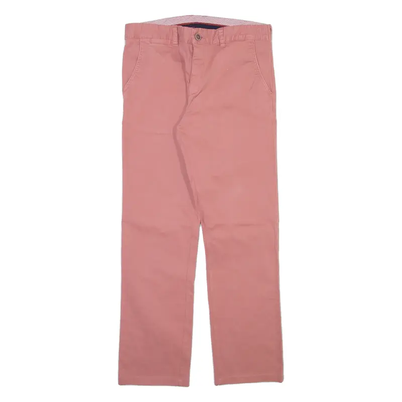 LACOSTE Mens Trousers Pink Regular Straight W32 L30