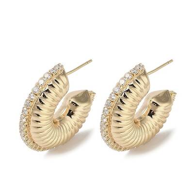Brass Stud Earrings