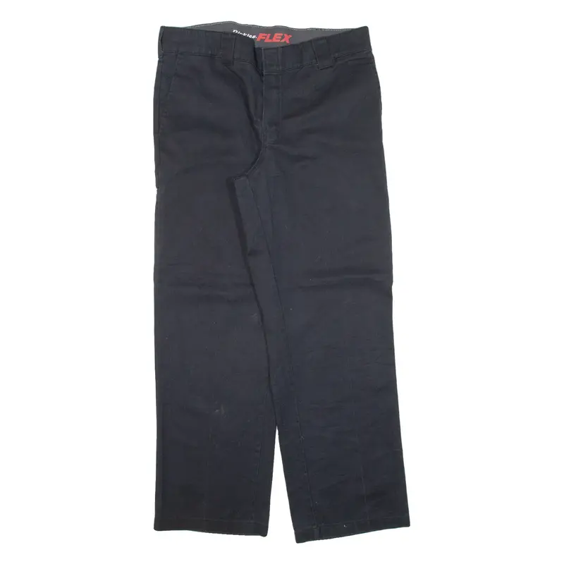 DICKIES Workwear Mens Trousers Black Regular Straight W34 L30