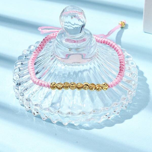 Polyester Cord Braided Bead Bracelets for Women