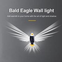 Creative Bald Eagle Night Light, LED Wall Lamp, Battery-Operated, USB Charging, Multifunctional Night Light Decor, Perfect fo...
