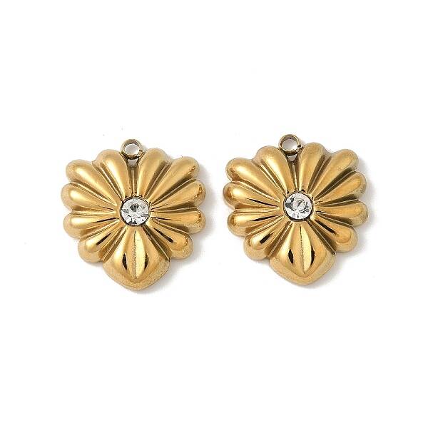 304 Stainless Steel Rhinestone Pendants