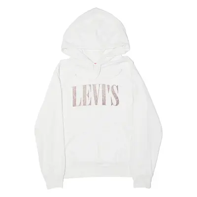 LEVI'S Womens White Hoodie S