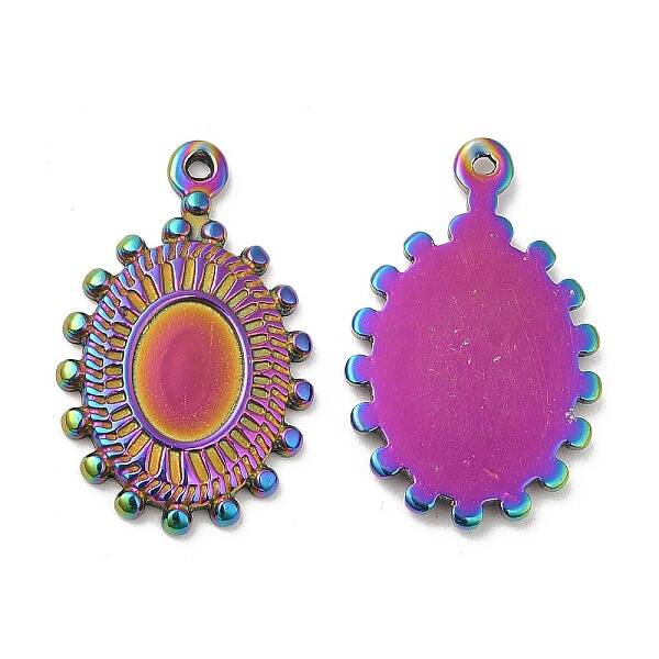 304 Stainless Steel Pendant Cabochon Settings