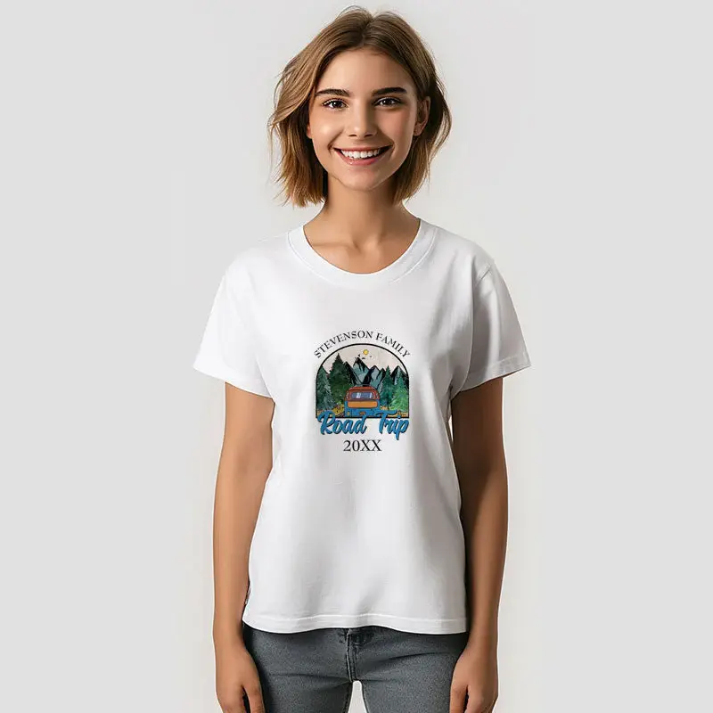 Family Mountain Vacation Road Trip Custom T-Shirt