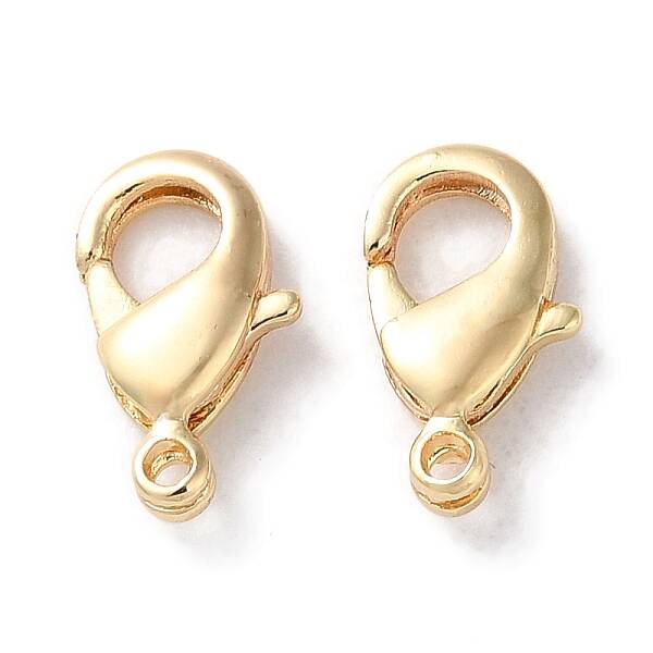 Rack Plating Brass Lobster Claw Clasps