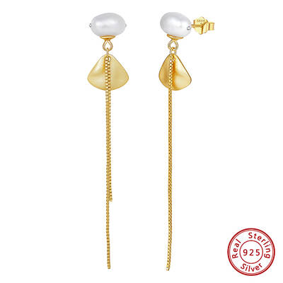 Natural Baroque Pearl Stud Earrings