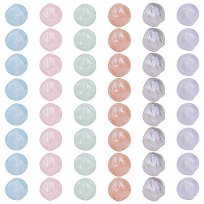 48pcs 6 colors Opaque Acrylic Beads