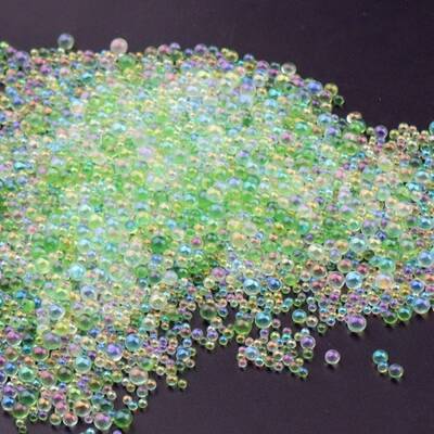 AB Color Plated 3D Nail Art Glass Mini Ball Beads
