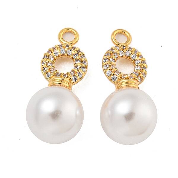 Brass Micro Pave Cubic Zirconia Pendants