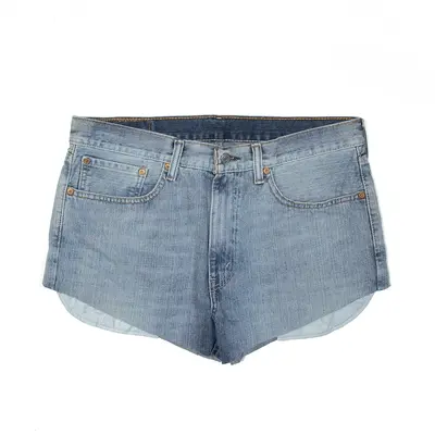 LEVI'S 504 Cut Off Blue Regular Denim Shorts Womens M W34