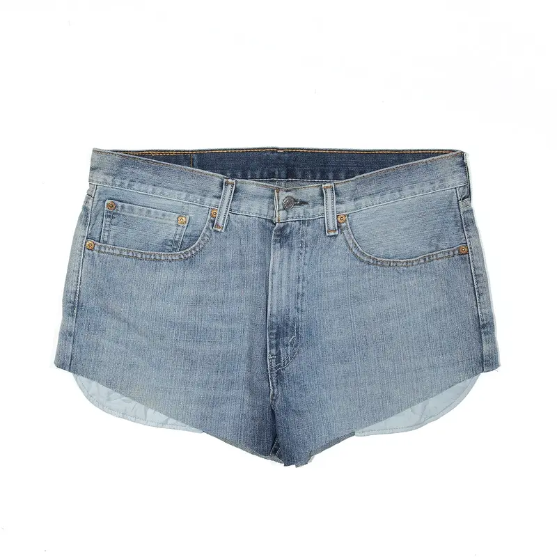 LEVI'S 504 Cut Off Blue Regular Denim Shorts Womens M W34