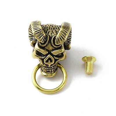 Brass Demon Skull Head Clasps for Bag Decorative