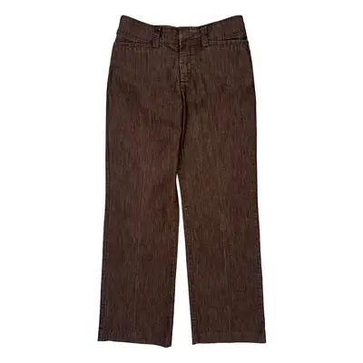 Lee Trousers - 32W UK 12 Brown Cotton Blend