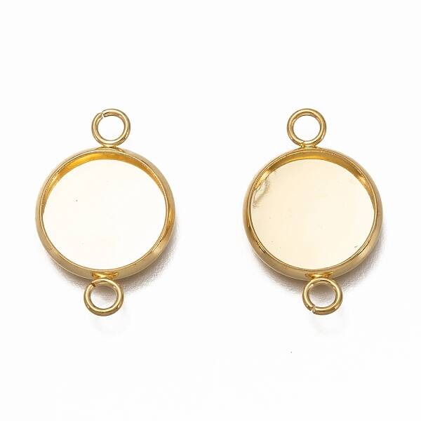 304 Stainless Steel Cabochon Connector Settings