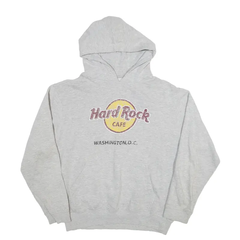 HARD ROCK CAFE Washington DC Hoodie Grey Pullover Mens L