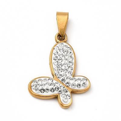 Polymer Clay Rhinestone Pendant