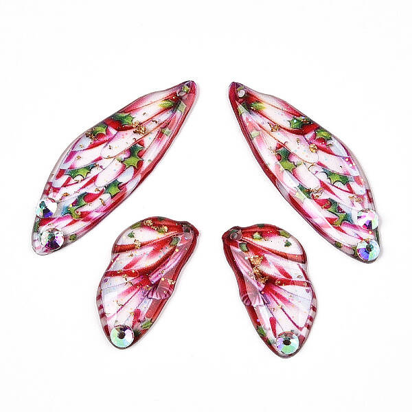 Epoxy Resin Butterfly Wing Pendants
