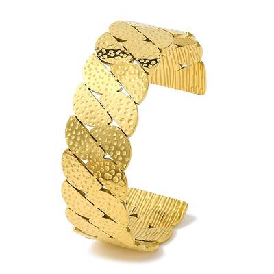 Ion Plating(IP) 304 Stainless Steel Cuff Bangles for Women
