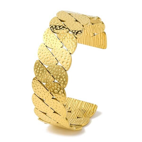 Ion Plating(IP) 304 Stainless Steel Cuff Bangles for Women