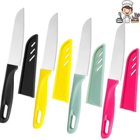 Summer Gift 8 pieces Paring Knives (4PCS Peeling Knives and 4PCS Knife Sheath), Ultra Sharp Vegetable and Fruit Knife,