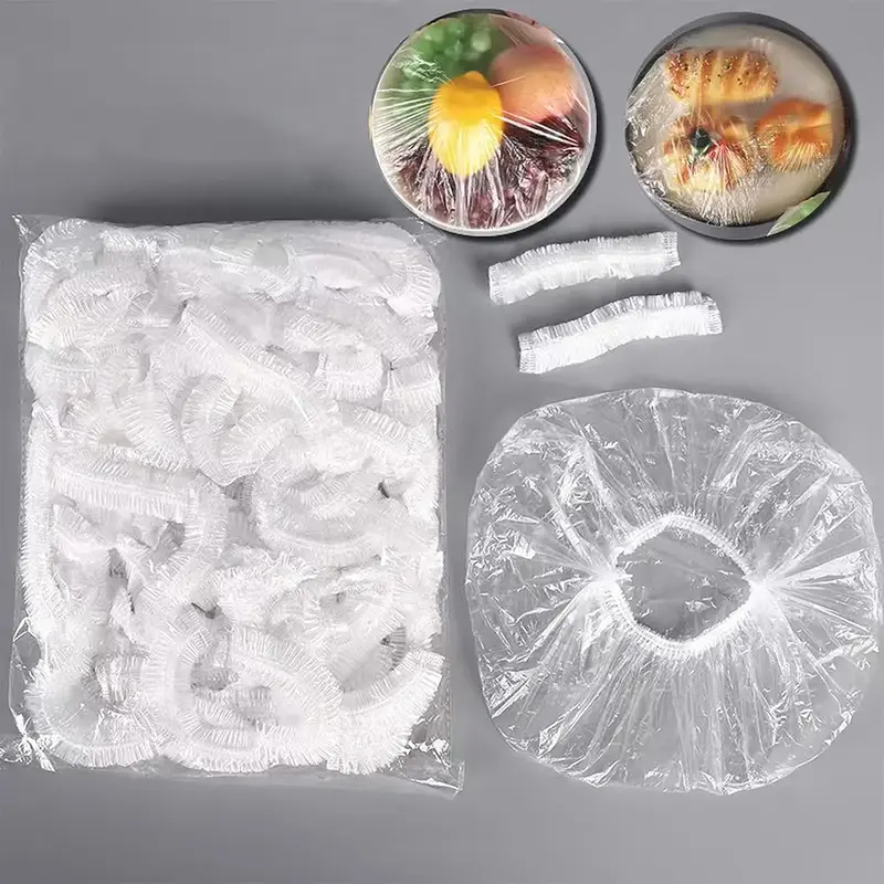 300PCS Disposable Bowl Covers Canning Lids, Disposable Bowl Covers Food Cover Stretch Edging,plastic wrap，Flexible Storage ...