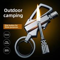(Fuel not included) Multifunctional 3-in-1 keychain, easy to open bottle, store keys, unlimited lighters, durable, suitable f...