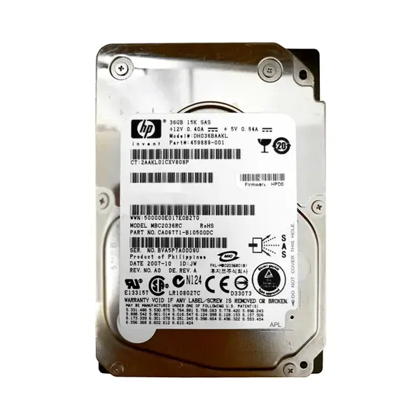 459889-001 HP 36GB 3Gb/s SAS 15000 2.5-Inch Hard Drive