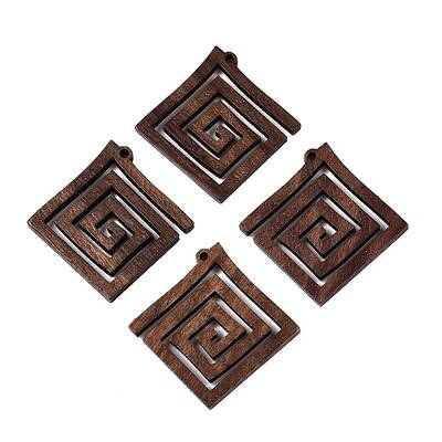 Natural Walnut Wood Pendants
