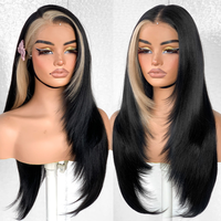 13x6 Glueless HD Lace Wear And Go Synthetic Pre-Plucked Pre-Layered Pre-Cut No Glue Layered Straight Frames Face Nice Lace Fr...