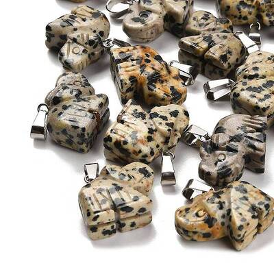 Natural Dalmatian Jasper Pendants