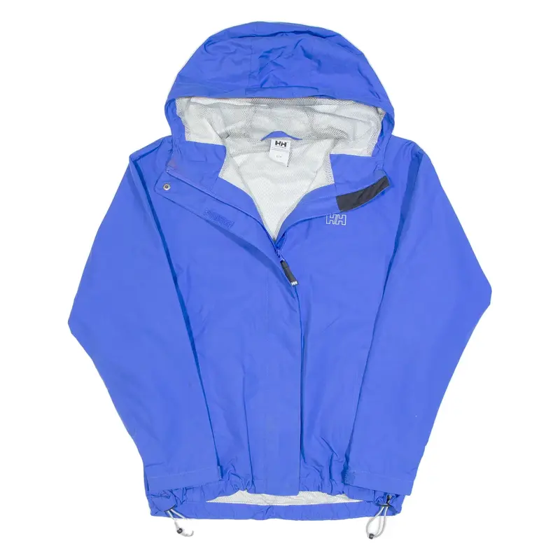 HELLY HANSEN Mesh Lined Mens Rain Jacket Blue Hooded S