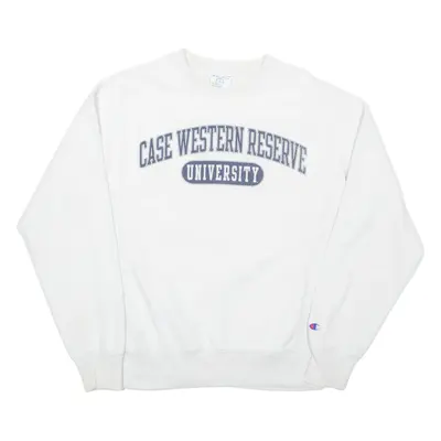 CHAMPION REVERSE WEAVE Case Western Reserve University Ohio Mens Sweatshirt Grey USA S