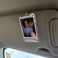 Personalized Photo Car Visor Clip - Custom Sun Visor Decoration for Car, Couples Gift, Wallet Photo Holder, Unique Car Access...