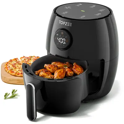 Small Compact Air Fryer 2.1QT, 4-in-1 Mini Airfryer for Bake, Roast, Reheat,98% Less Oil, Adjustable Temp, Nonstick, Dishwash...