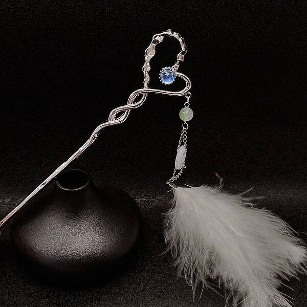 Alloy Feather Hair Sticks