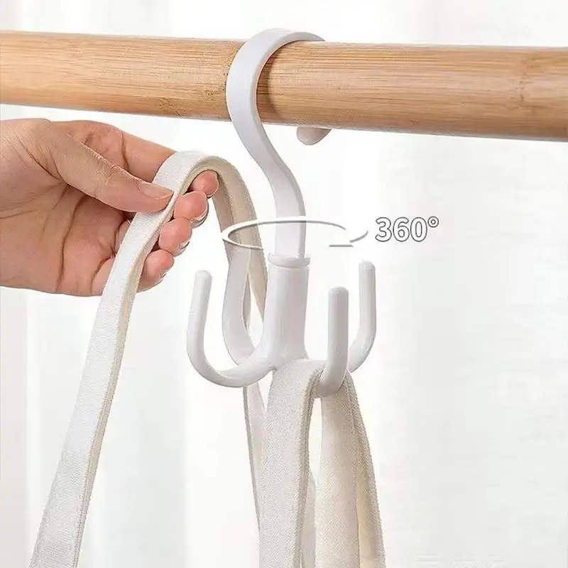360-degree Rotatable Four-claw Hook, 1 Count Multifunctional Hanging Hook,  Home Essentials,  Wardrobe Organizer for Clothes ...