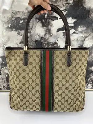 Pre-owned Louis Vuitton canvas Tote Bags Sherry Web Tote