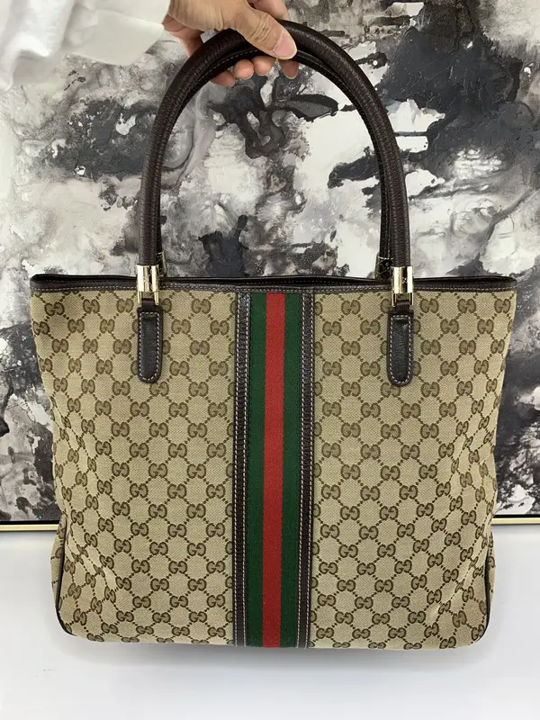 Pre-owned Louis Vuitton canvas Tote Bags Sherry Web Tote