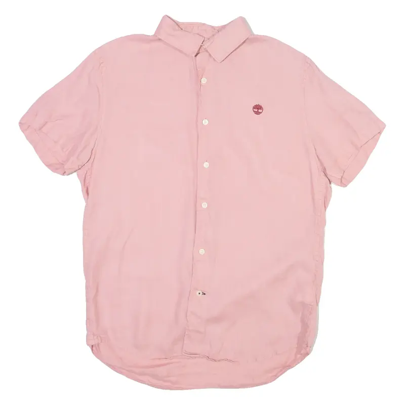 TIMBERLAND Slim Fit Mens Plain Shirt Pink S