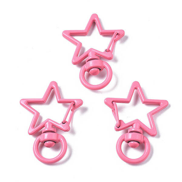 Spray Painted Eco-Friendly Alloy Swivel Snap Hooks Clasps