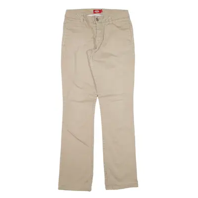 DICKIES Workwear Trousers Beige Regular Bootcut Womens W26 L29