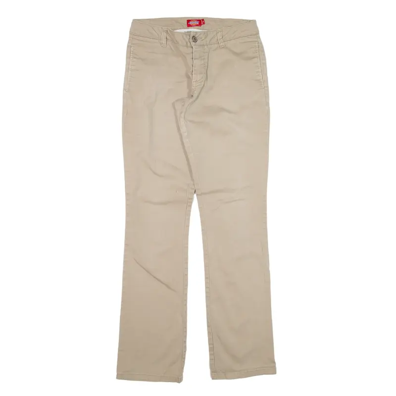 DICKIES Workwear Trousers Beige Regular Bootcut Womens W26 L29