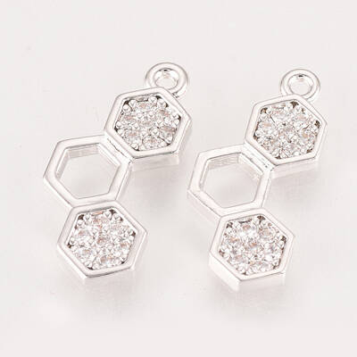 Brass Cubic Zirconia Pendants