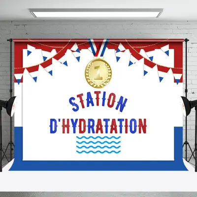Marathon Station D Hydratation Sport Olympic Backdrop