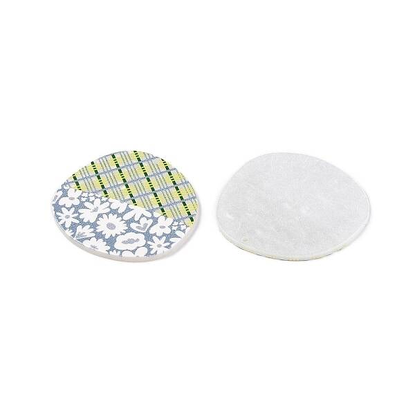 Plaid Theme Printed Acrylic Pendants