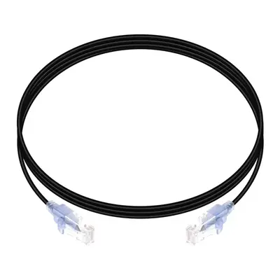 44504 Monoprice Cat6A Ethernet Patch Cable SlimRun UTP 30AWG 10G Pure Bare Copper Snagless RJ45 7ft Black