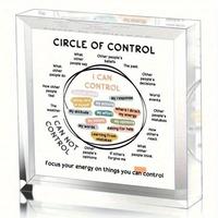 Circle Of Control Acrylic Decor, Desktop Decoration for Home Office Decor, Mental Health Calm Down Corner, School Counselor G...