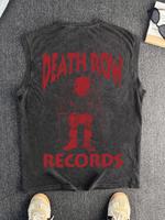 Men's Death Row Records Vest, Casual Sleeveless Round Neck Tank Top for Summer, Men's Top for Daily Wear, Socks